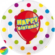 Krožniki Happy Birthday z balonom